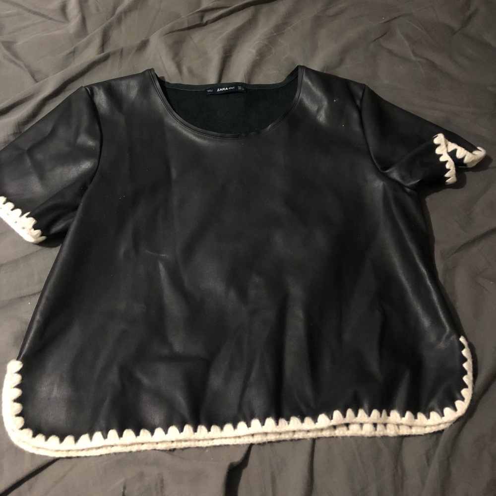 Faux leather Zara shirt